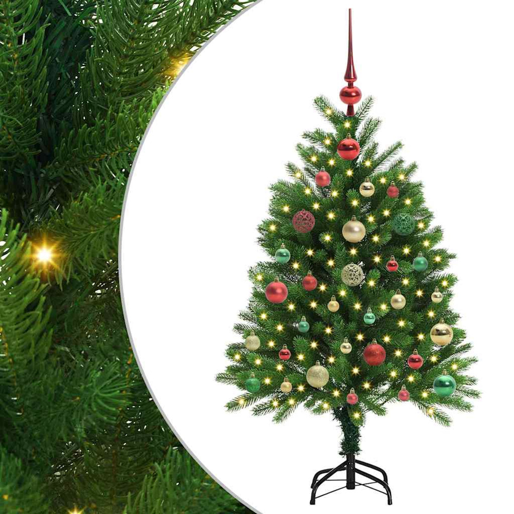 Sapin de noël avec 150 led avec support vert 120 cm pe