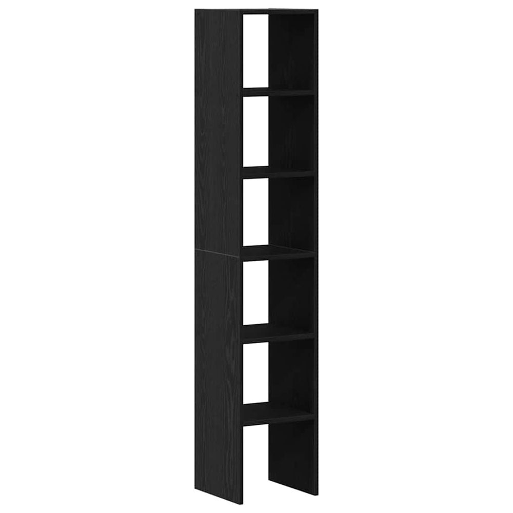 Bibliothèques 2 pcs empilable chêne noir bois d'ingénierie