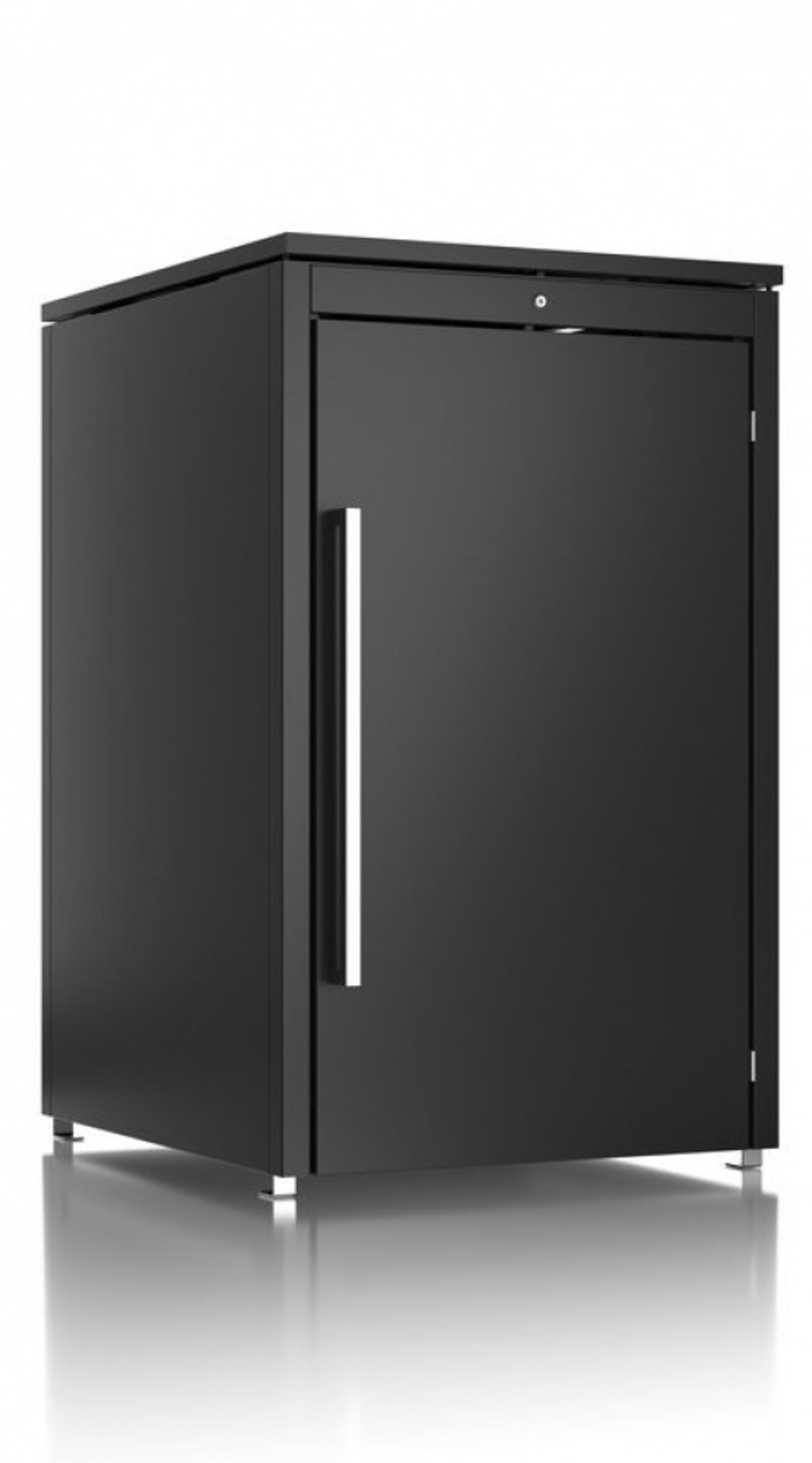 Coffre pour conteneurs à déchets - anthracite - 83,5x76x120 - acier