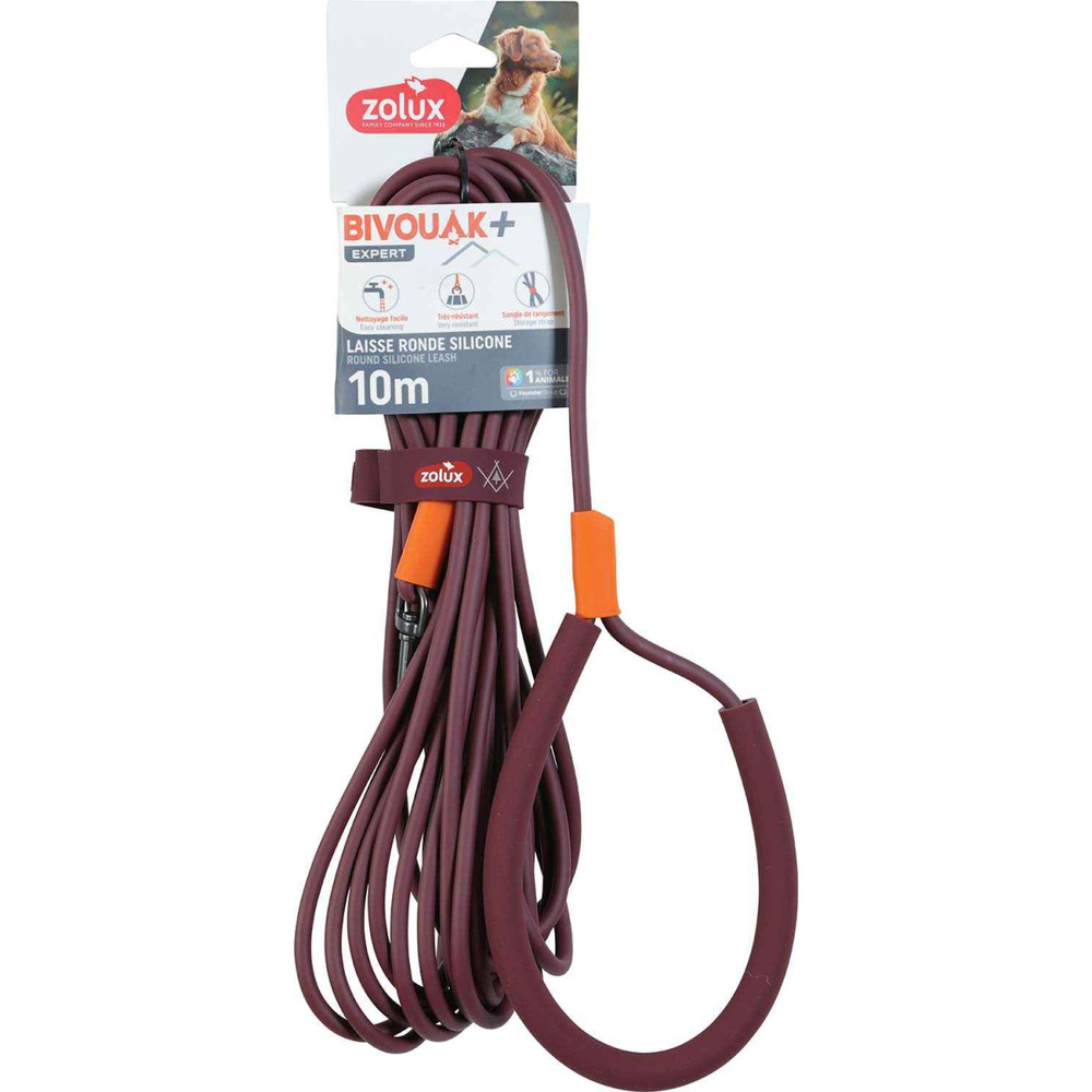 Longe ronde en silicone rouge bivouak 10 m