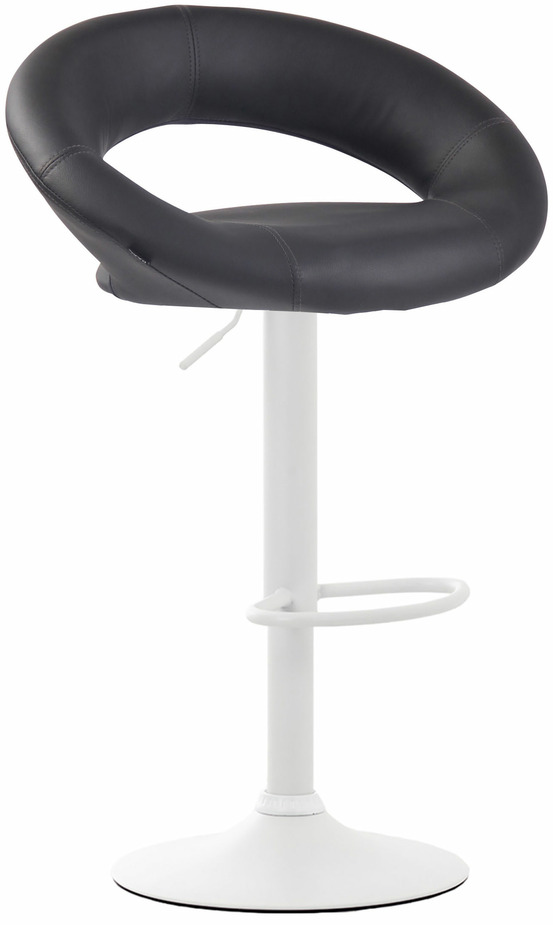 Tabouret de bar olinda simili cuir blanc