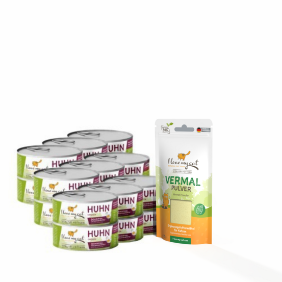 Set d'épargne pour chats avec vers