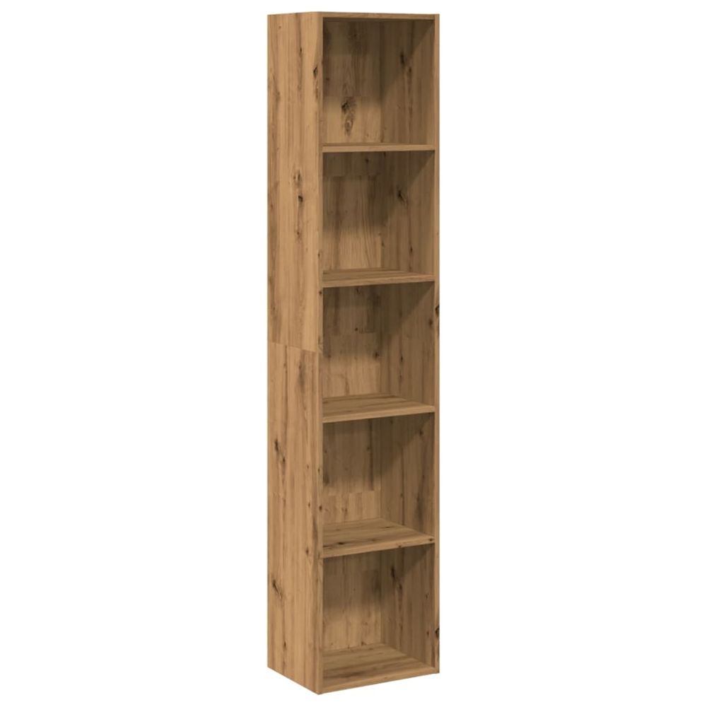 Bibliothèque chêne artisanal 40x30x189 cm bois d'ingénierie
