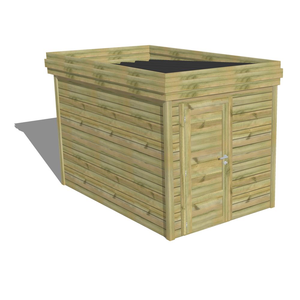 Abri de jardin bois pin traité autoclave 27mm - 2,14x3,44m / 7m2 - bac ...