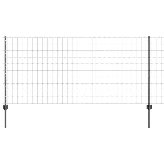 Clôture euro avec poteau 10 x 1 m acier recouvert de pvc gris