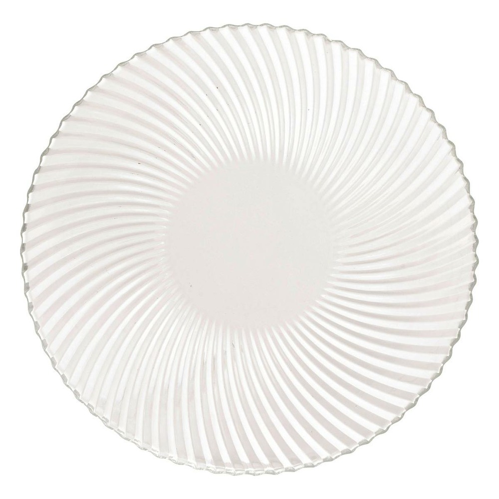 Lot de 6 assiette dessert odyssee transparent d20,5xh1,8cm