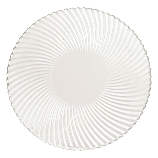 Lot de 6 assiette dessert odyssee transparent d20,5xh1,8cm