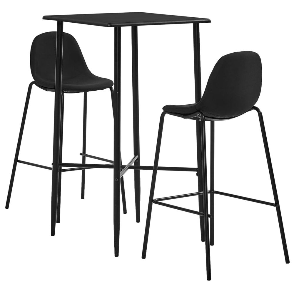 Ensemble de bar 3 pcs tissu noir