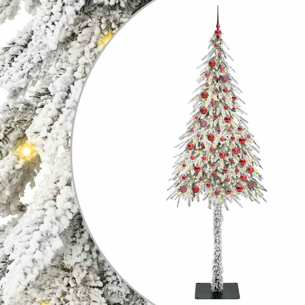 Sapin de noël avec 300 led blanc 210 cm pe et acier