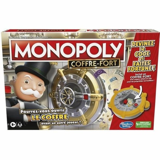 Monopoly coffre-fort, jeu de plateau pour la famille et les enfants