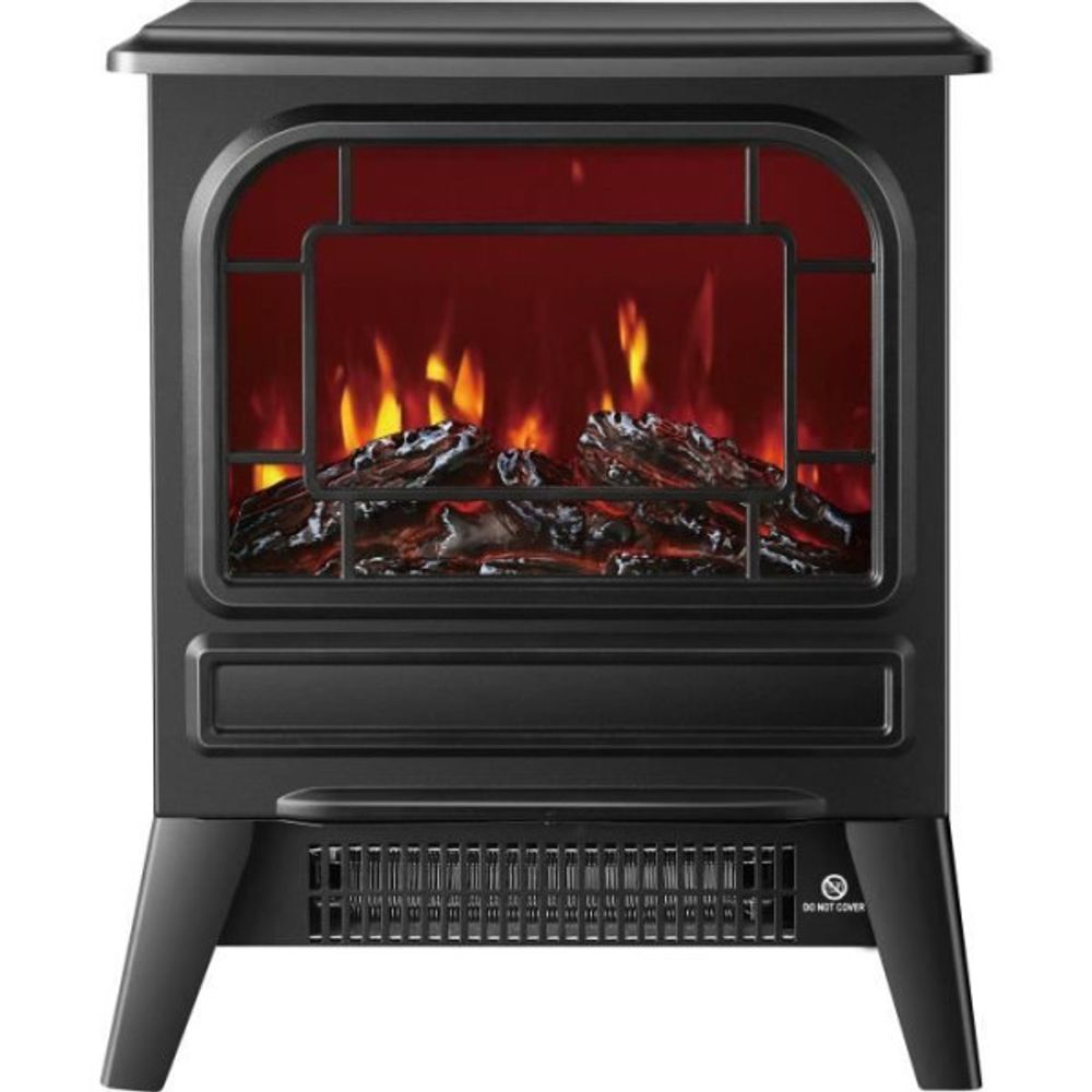Foyer décoratif soufflant - 1850 w - warmtech - wtff1850 - horizontal - noir