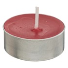 18 bougies chauffe-plats "hugo" h1,5cm rouge