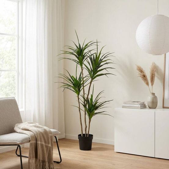 Dracaena plante plante artificielle - h165 cm - ø22 cm