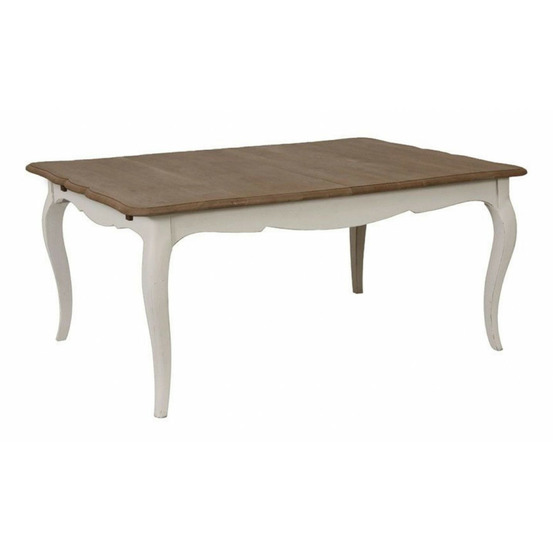 Table rectangulaire extensible bois blanc - manoir interior's