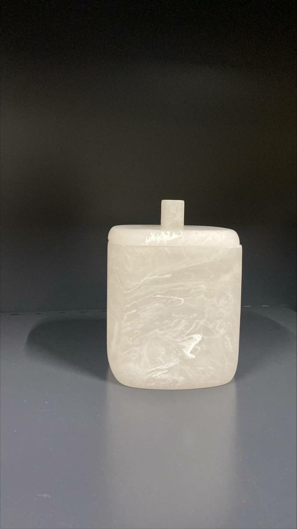 5five - pot à cotons cloudy 9 x13 cm blanc