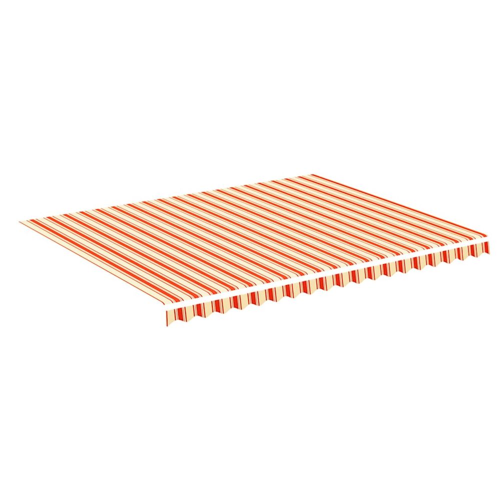 Tissu de remplacement pour auvent jaune et orange 4,5x3,5 m polyester