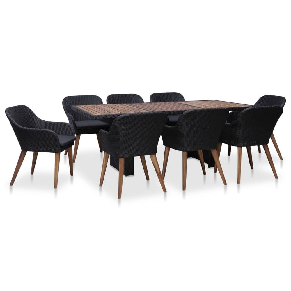Salon de jardin 9 pcs avec coussins