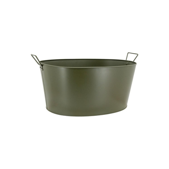 Bassine en métal kaki cargo