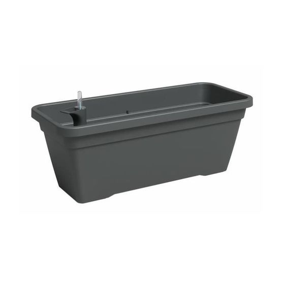 Jardiniere - plastique - anthracite - rectangulaire - l57,9 x p24,3 x h22cm - artevasi