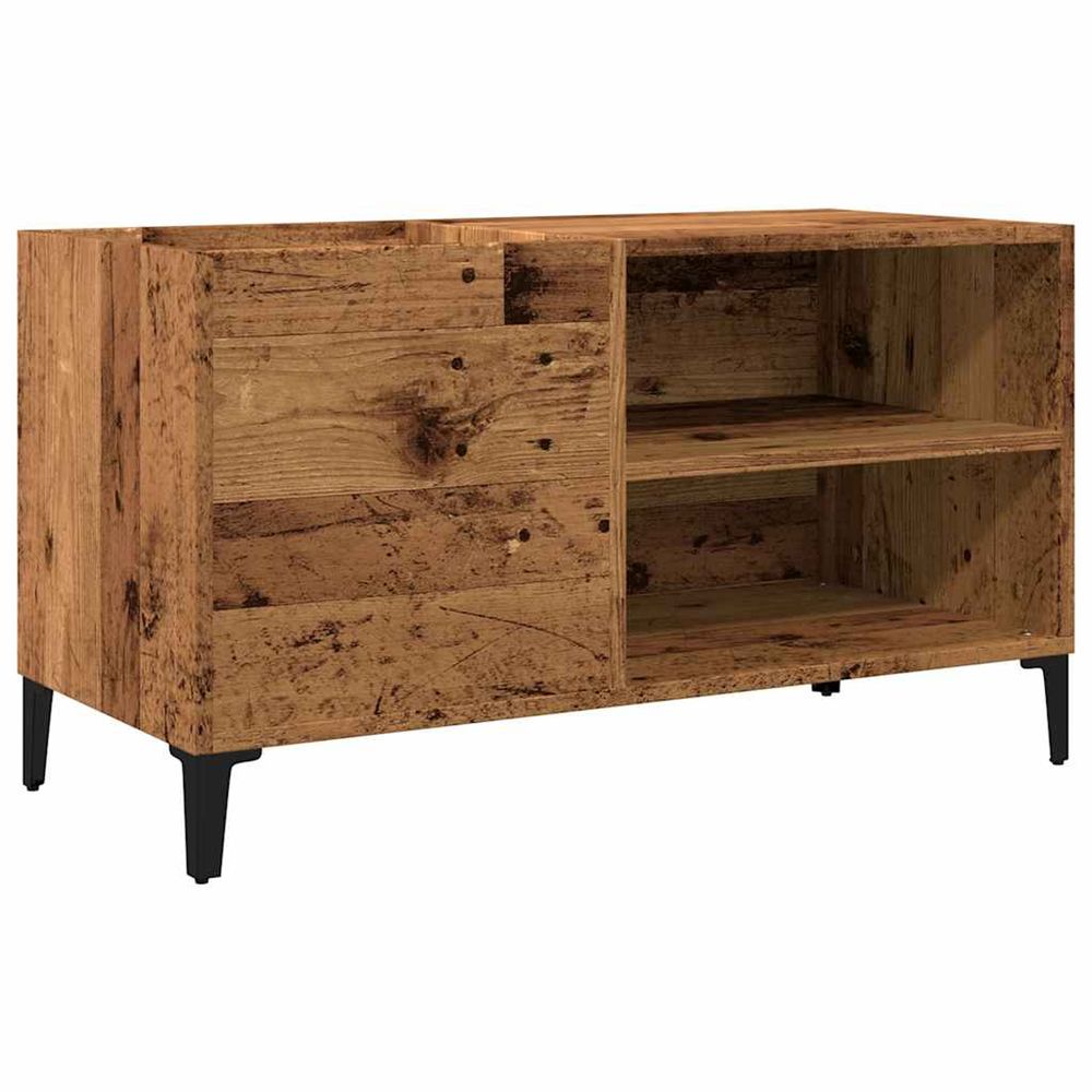 Armoire à disques vieux bois 84,5x38x48 cm bois d'ingénierie
