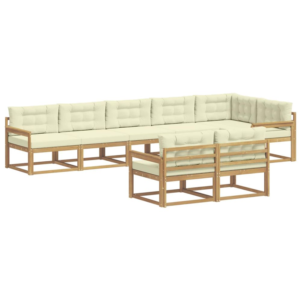 Ensemble de canapés d'extérieur 6 pc blanc et crème polyester