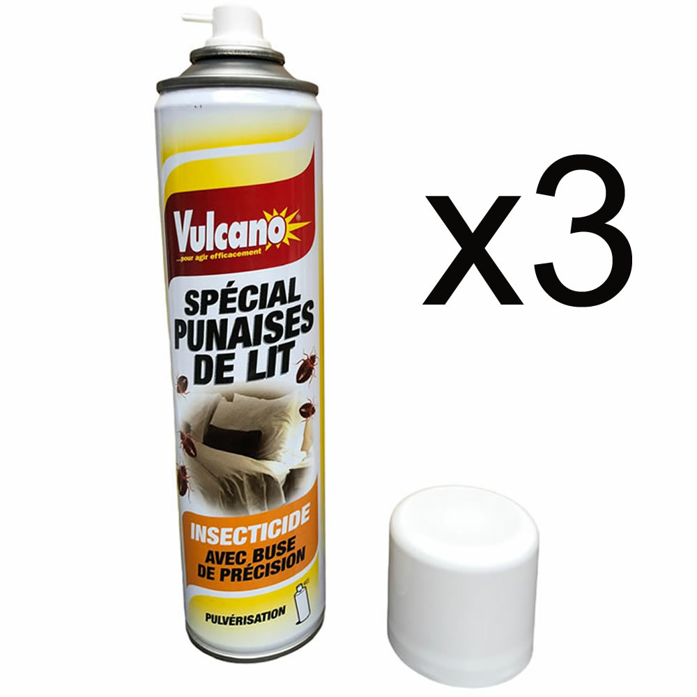 Aérosols vulcano spécial punaises de lit, 400 ml - lot de 3
