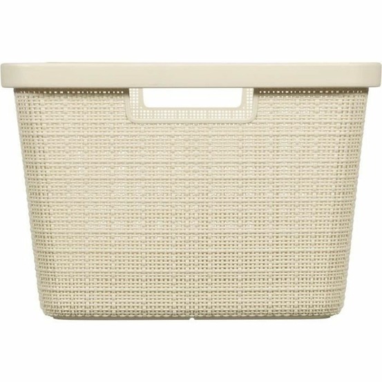 Corbeille à linge jute - 46 l - beige