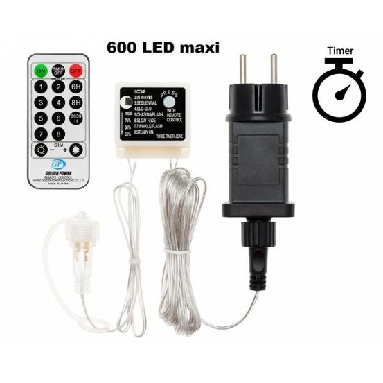 Alimentation avec télécommande max 600 led pour gamme smart connect 31v 8 jeux de lumières minuteur ip44 lotti