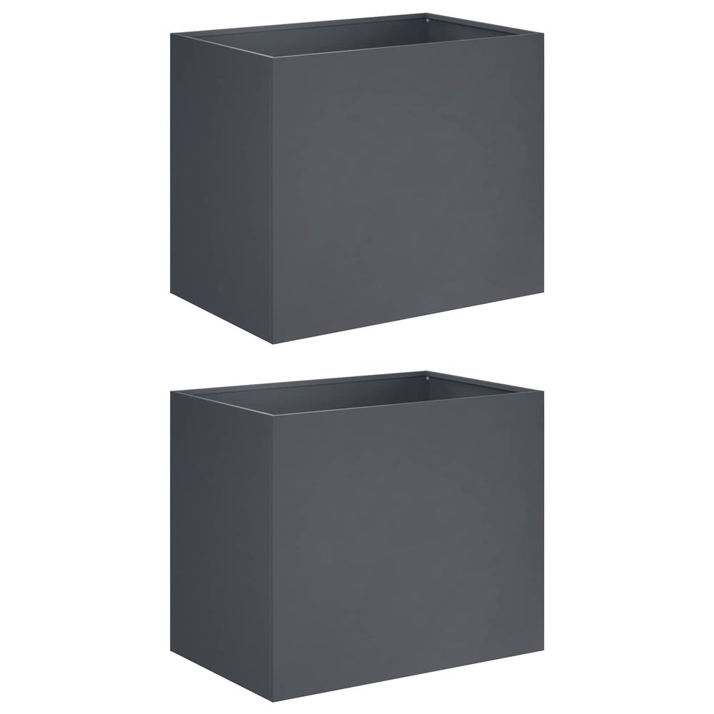 Cache-pot de jardin 2 pc anthracite 60 x 40 x 50 cm