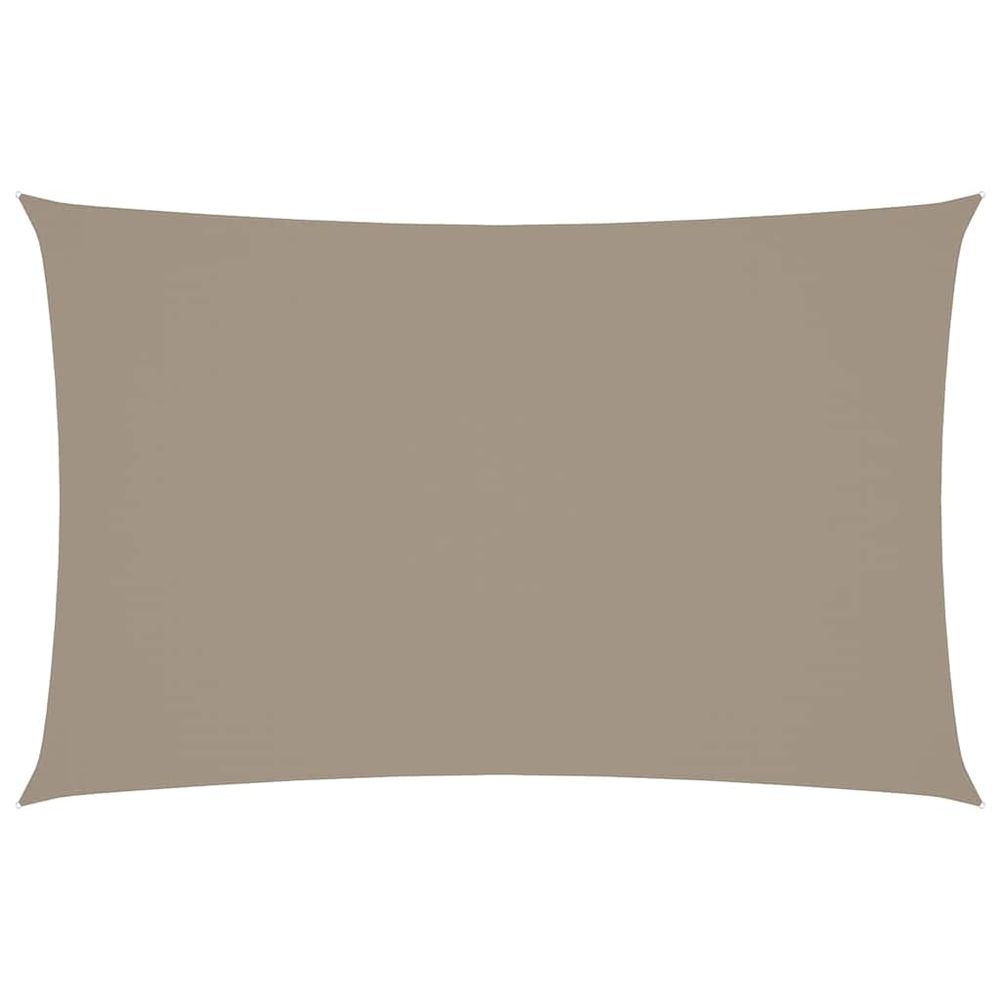 Voile de parasol tissu oxford rectangulaire 5x8 m taupe