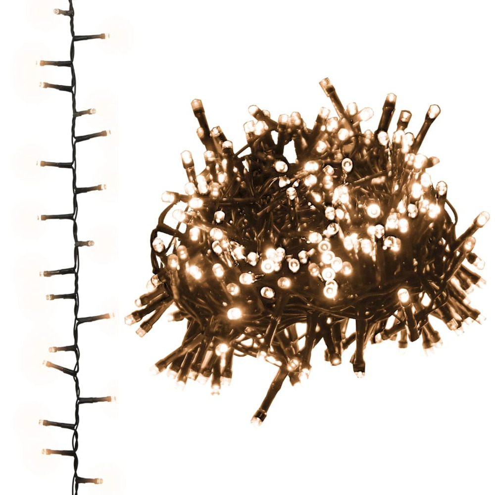 Guirlande à led compacte avec 3000 led blanc chaud 65 m pvc