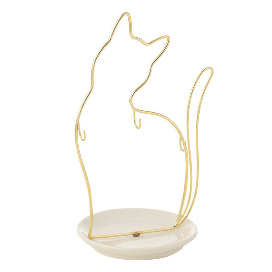 Statuette chat en porcelaine