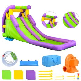 LINHOO Parc Aquatique Gonflable Avec Toboggan Et Piscine, Grand Espace 430x390x210 Cm Structure Stable Jardin 211858513 LINHOO Parc Aquatique Gonflable Avec Toboggan Et Piscine, Grand Espace 430x390x210 Cm Structure Stable Jardin 211858513