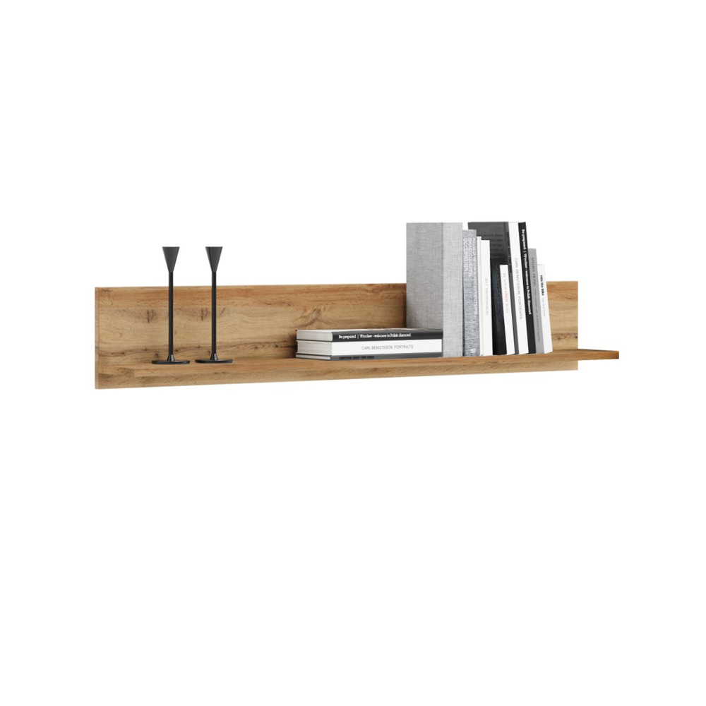 Étagère murale en bois foncé de 100 cm pour décoration moderne