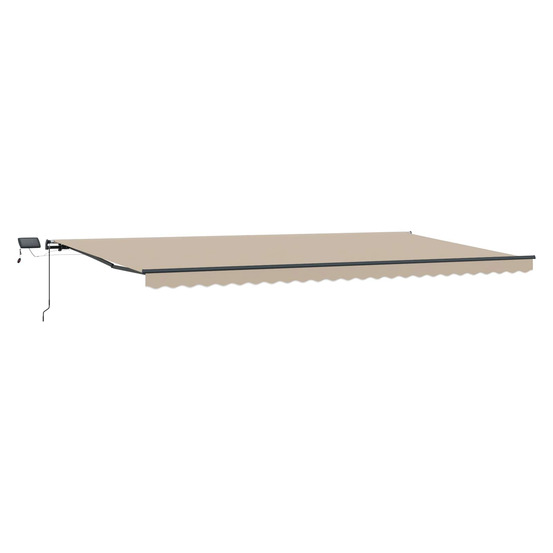 Auvent rétractable beige 600 × 300 cm tissu