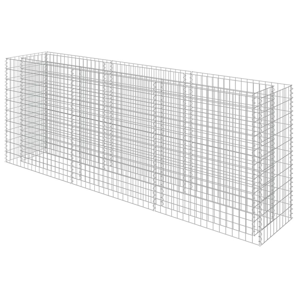 Lit surélevé à gabion acier galvanisé 270x50x100 cm