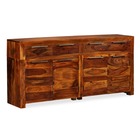 Buffet bahut armoire console meuble de rangement bois massif de sesham 160 cm