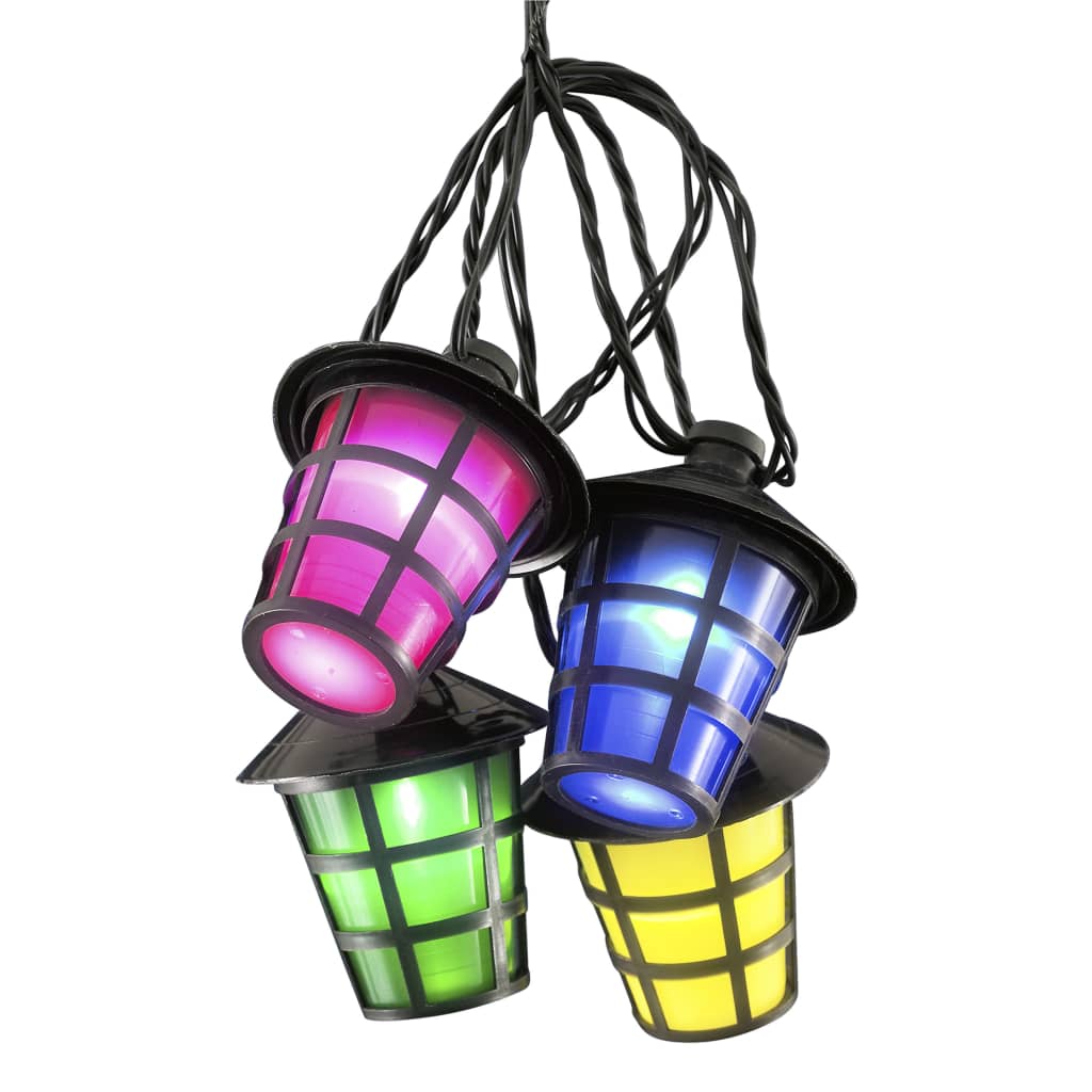 Ensemble de lanternes avec 20 ampoules multicolore