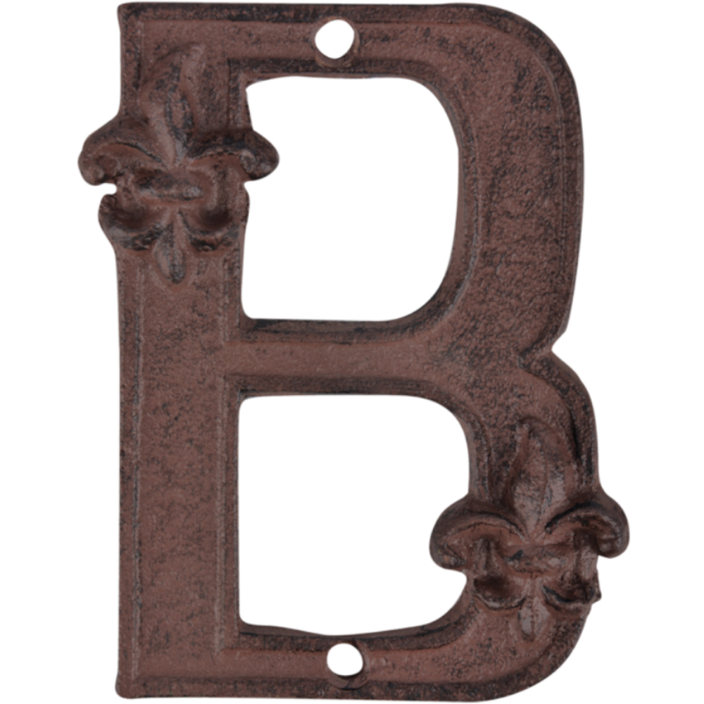 Lettre de maison b en fonte