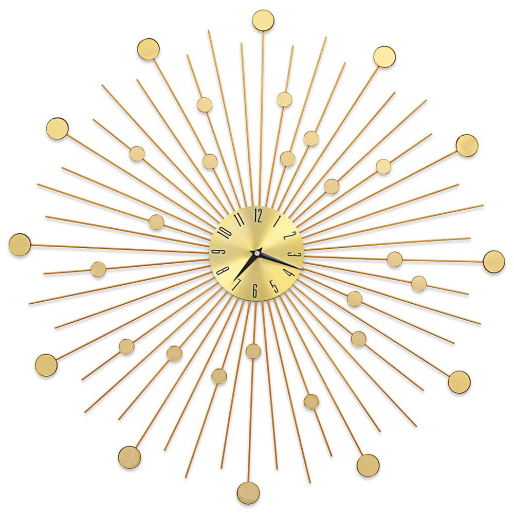 Horloge murale métal 70 cm doré