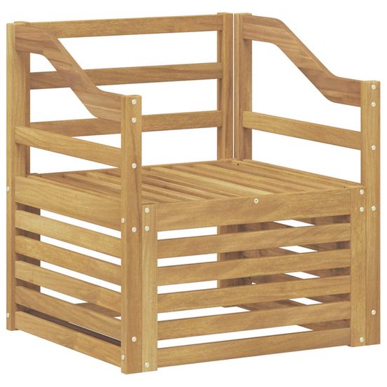 Ensemble de canapés d'extérieur bois d'acacia massif blanc
