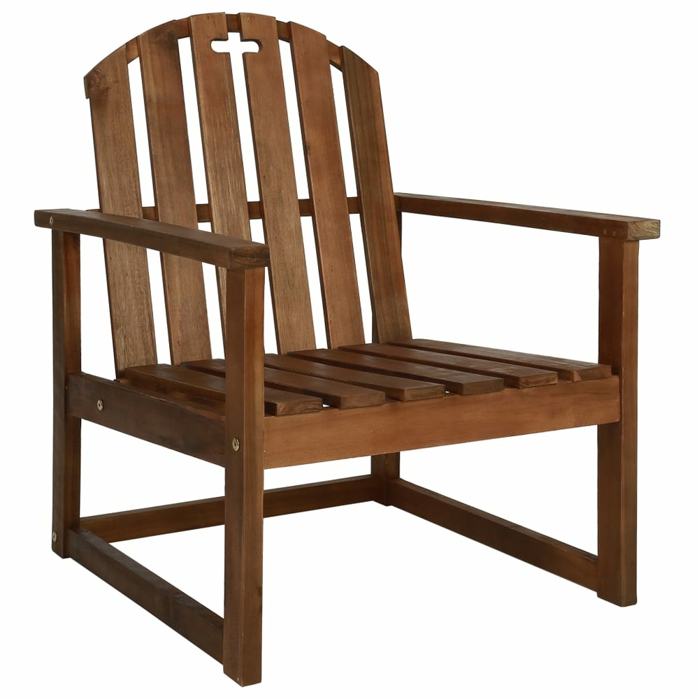 Chaises de jardin lot de 2 bois d'acacia solide