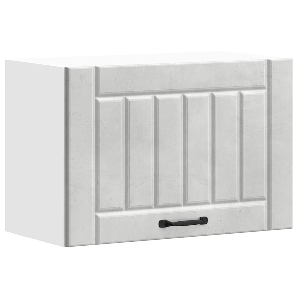 Armoire murale de cuisine lucca gris béton bois ingénierie