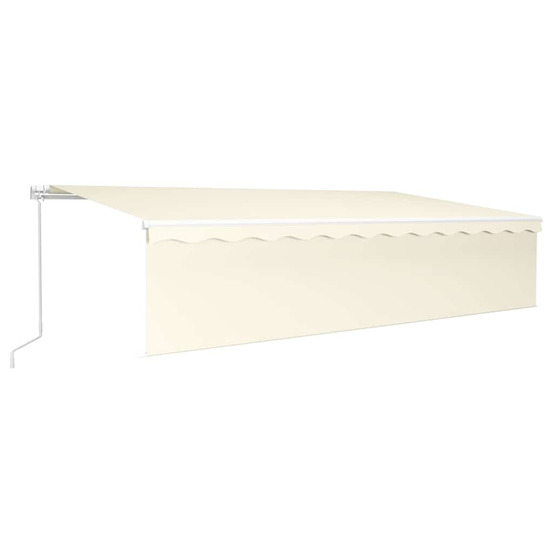 Auvent manuel rétractable avec store 6x3 m crème