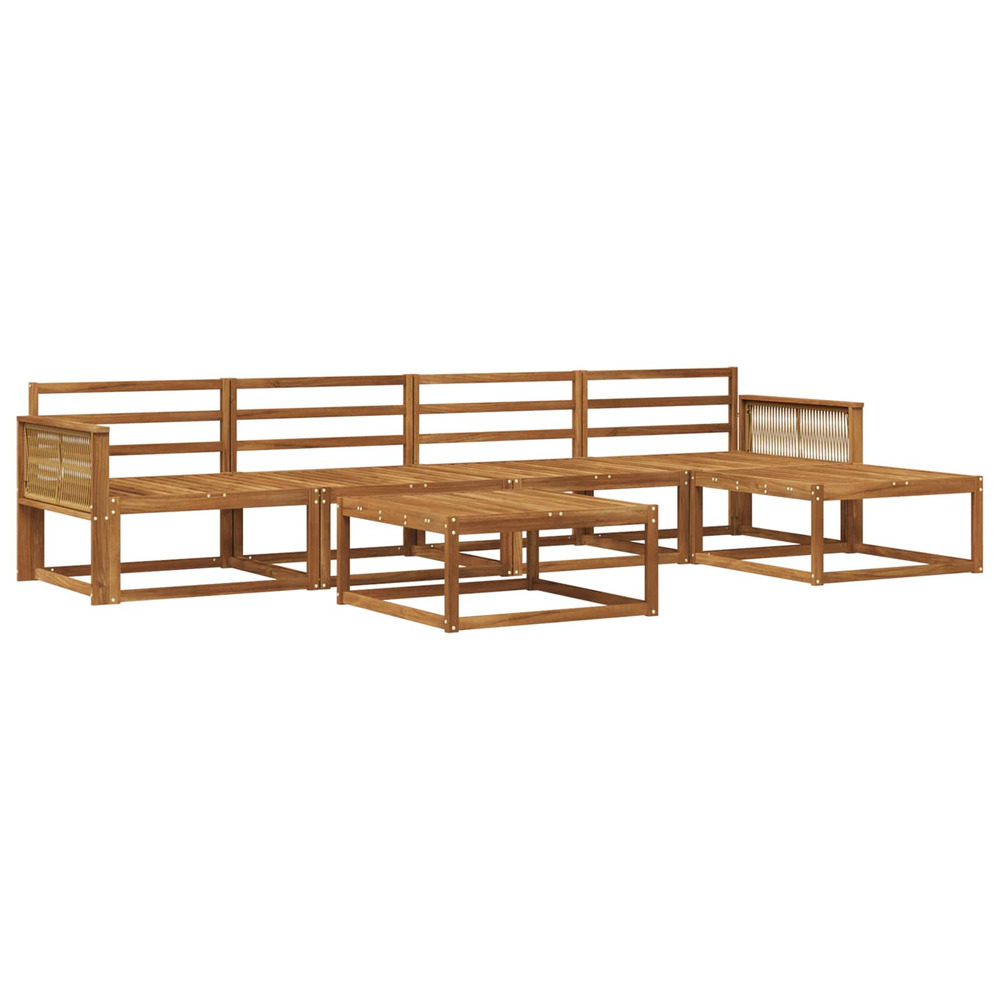 Ensemble de canapés d'extérieur 6 pcs naturel