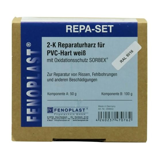 Kit réparation fenêtre pvc, ral 9016, set réparation fenêtre plastique, résine 2k