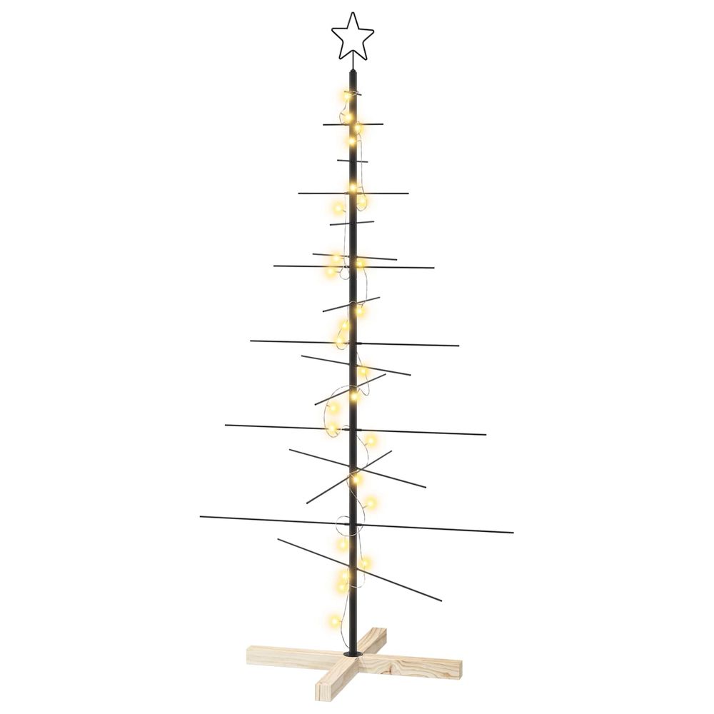 Sapin de noël en métal avec support kuopio 150 cm blanc chaud