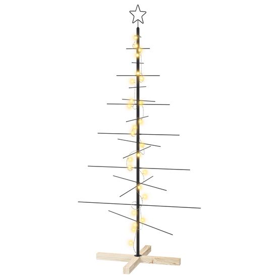 Sapin de noël en métal avec support kuopio 150 cm blanc chaud