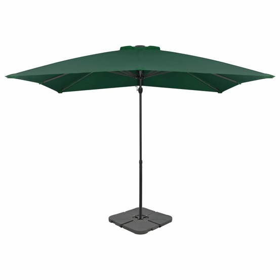Parasol de jardin avec base portable vert