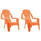 Chaises de jardin pour enfants lot de 2 orange 37x34x44 cm pp